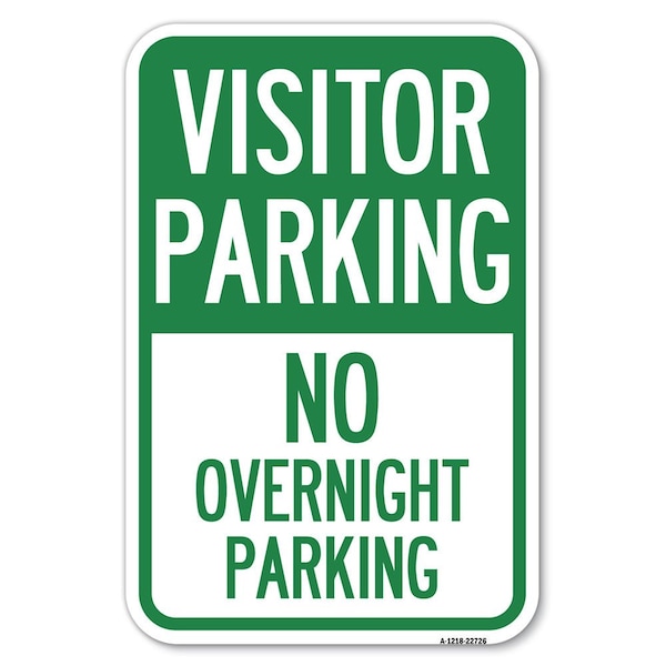 Visitor Parking Sign Visitor Parking No Heavy-Gauge Aluminum Sign, 12" x 18", A-1218-22726